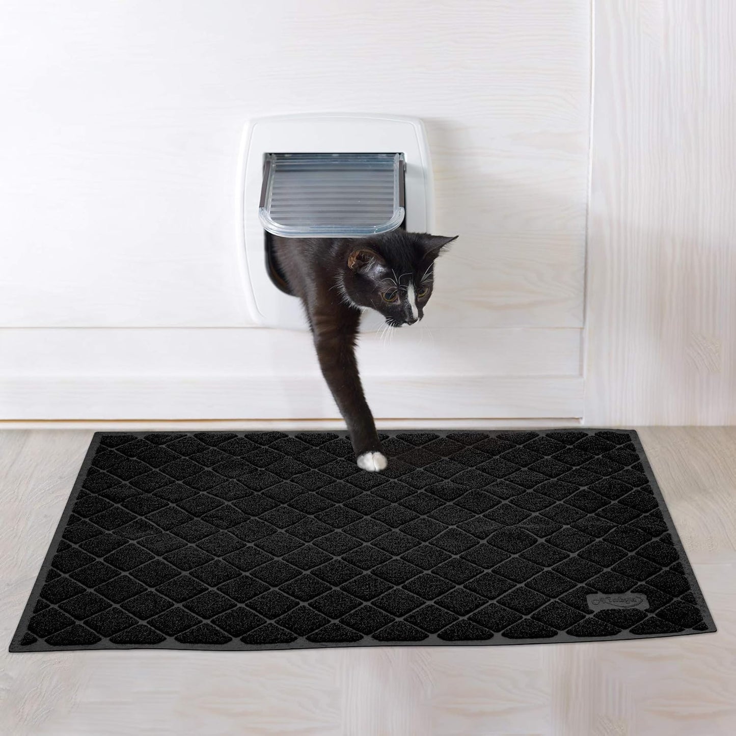Premium Cat Litter Mat, Litter Box Mat with Non-Slip and Waterproof Backing, Litter Trapping Mat Soft on Kitty Paws and Easy to Clean, Cat Mat Traps Litter from Box